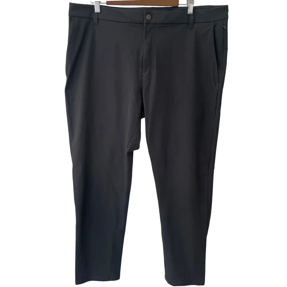 Lululemon Commission Golf Pant‎ Black Mens 38 Warpstreme Chino Trousers Casual